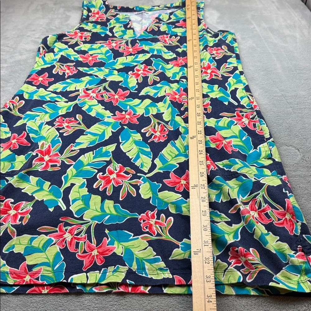Lands' End Colorful Leaf Print Dress